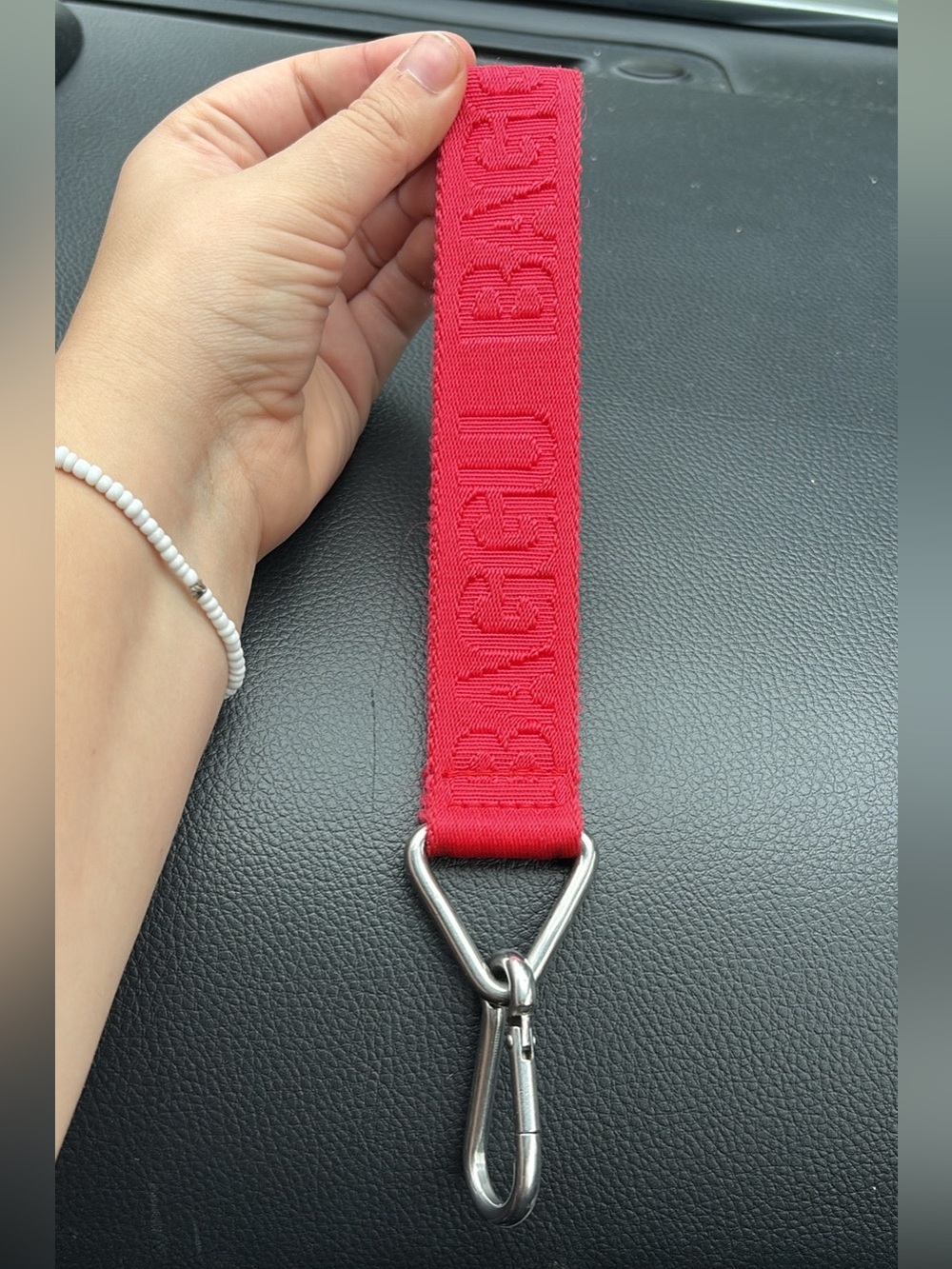 Red BAGGU Logo Keychain